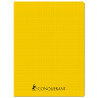 CAHIER PP JAUNE 24X32 96P SEYES 70G PIQURE
